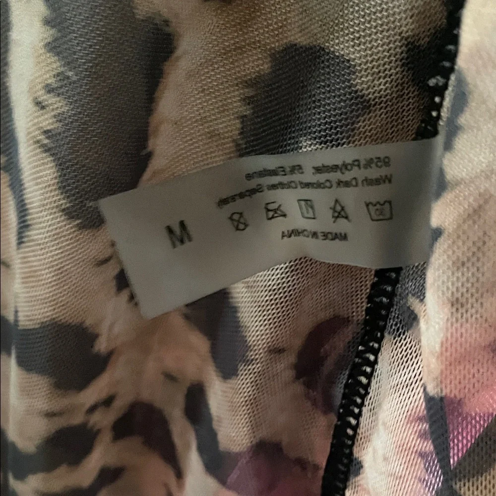 Leopard Print Kimono with Pink Floral Accents